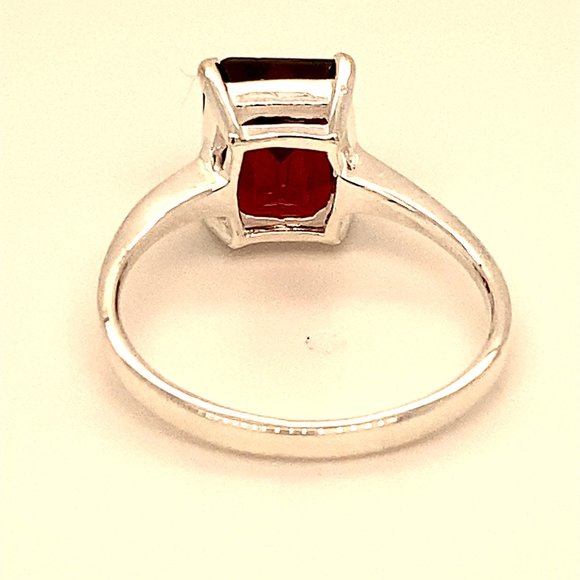 Pyrope 4.45ct Platinum Finish Solid Silver Ring - Picture 4 of 7